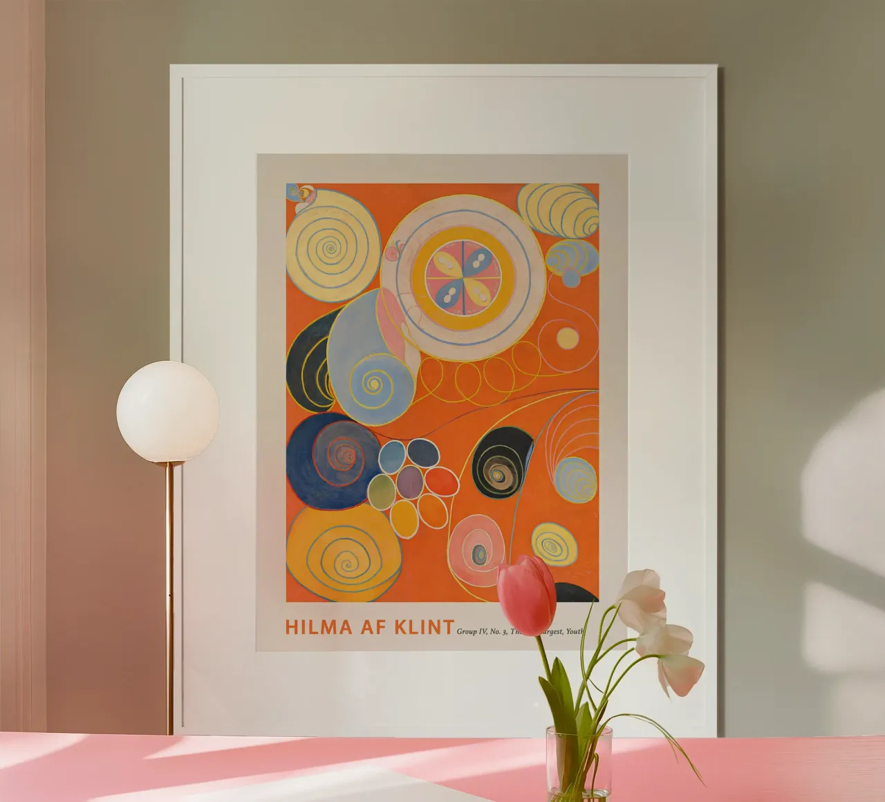 Hilma af Klint "Jeugd" Abstracte Spiraalvormige Kunstdruk hahnemühle van homdeco