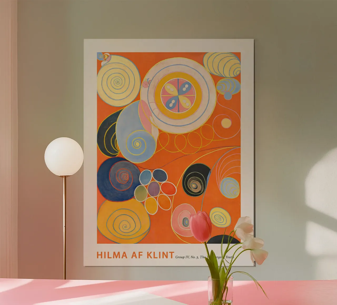 Hilma af Klint "Jeugd" Abstracte Spiraalvormige Kunstdruk hahnemühle van homdeco