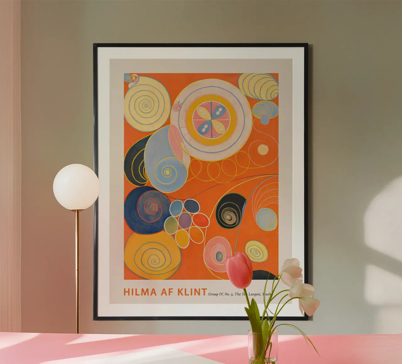 Hilma af Klint "Jeugd" Abstracte Spiraalvormige Kunstdruk hahnemühle van homdeco