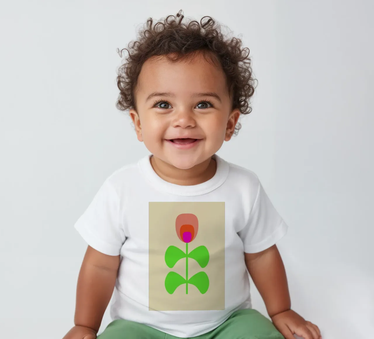 Bloom Blume Blüte Scandi style maglietta neonato da Nica Colorie