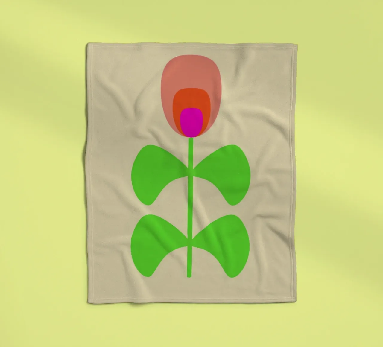 Bloom Blume Blüte Scandi style coperta in pile da Nica Colorie