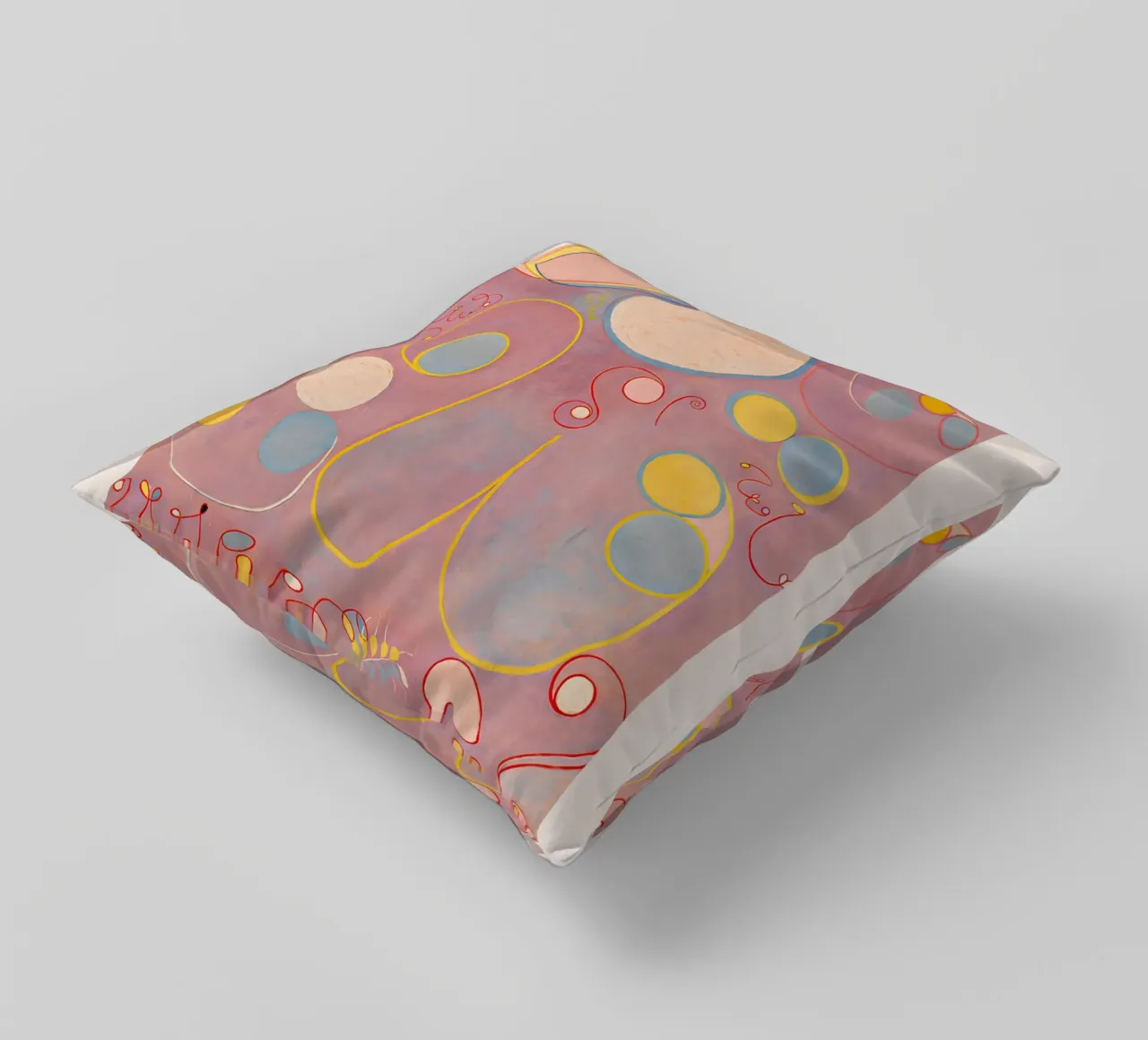 Hilma af Klint "Adulthood" Impression abstraite sur les cycles de vie coussin de homdeco