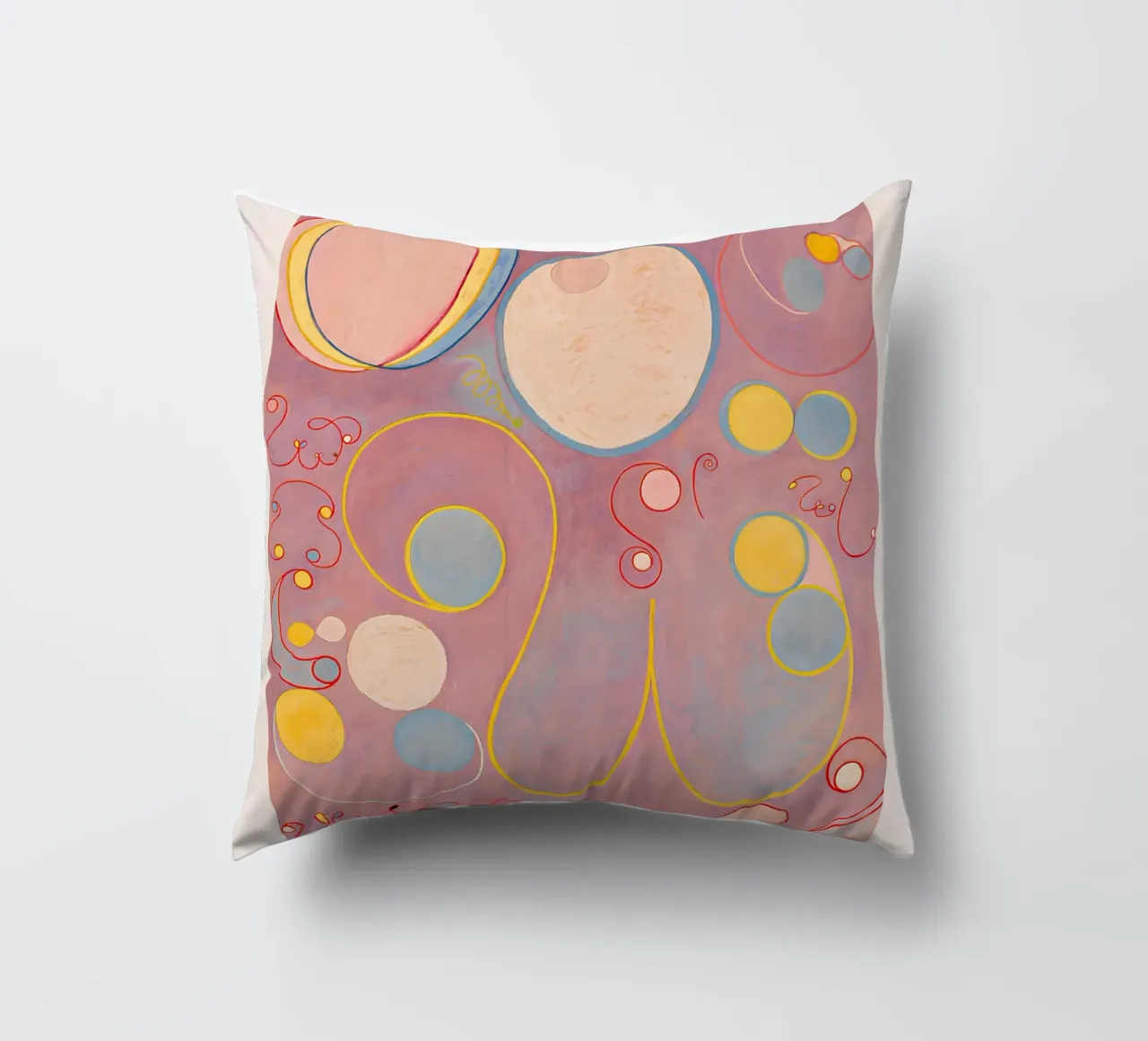 Hilma af Klint "Adulthood" Impression abstraite sur les cycles de vie coussin de homdeco