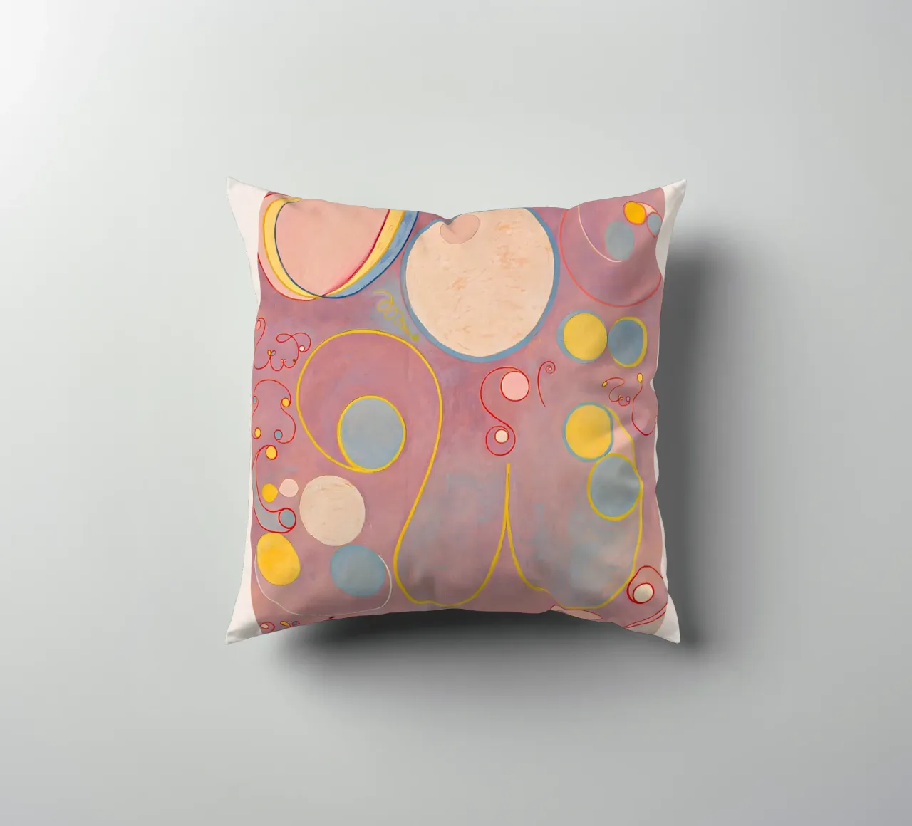 Hilma af Klint "Adulthood" Impression abstraite sur les cycles de vie coussin de homdeco