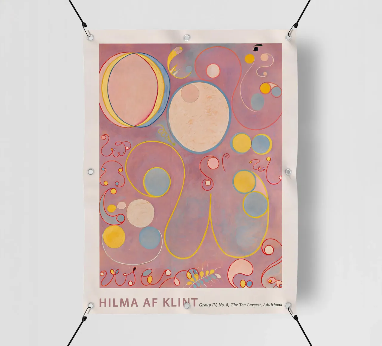 Hilma af Klint "Adulthood" Stampa astratta sui cicli vitali telo in pvc da homdeco