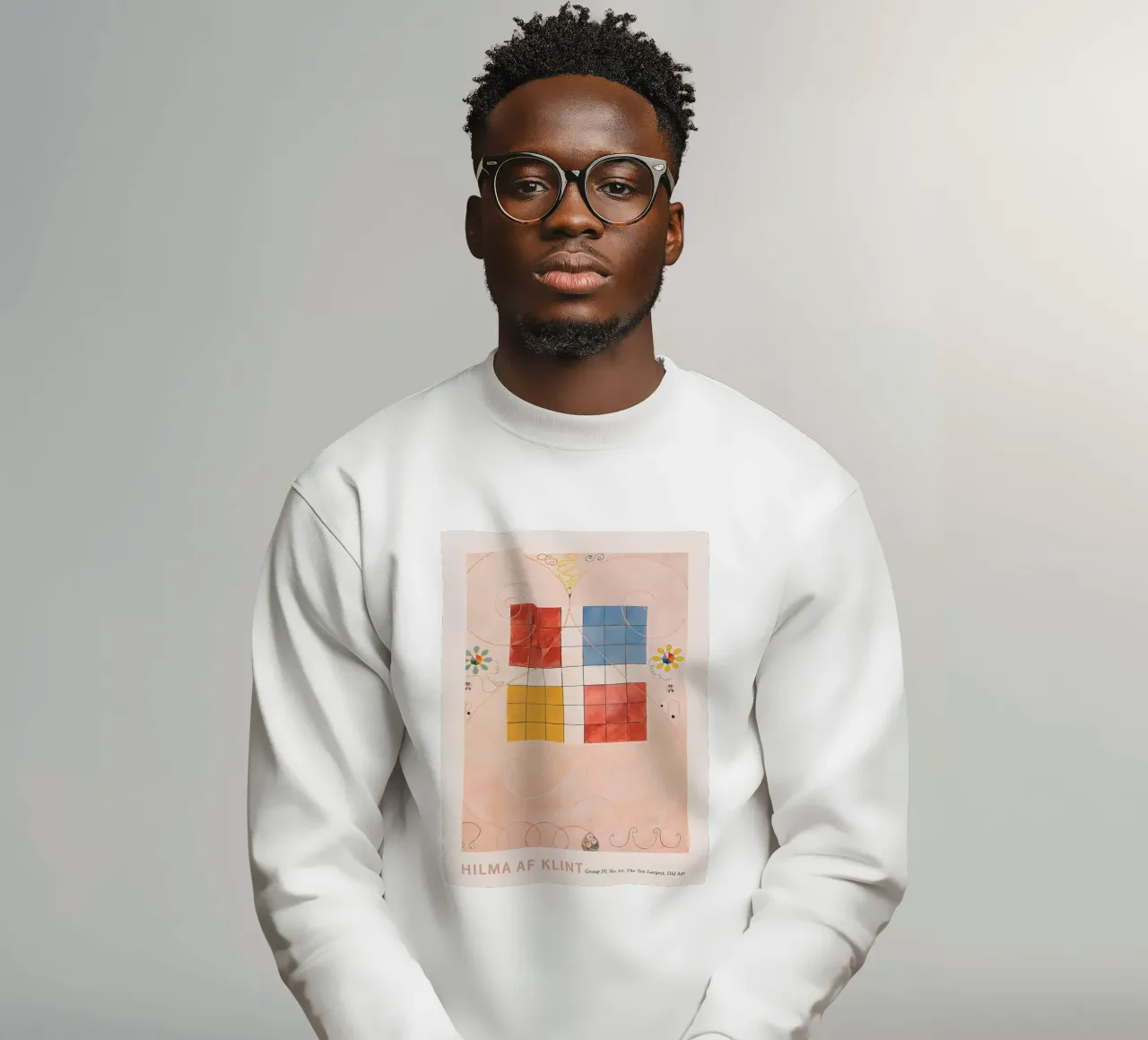 Hilma af Klint "Old Age" Abstract Grid Art Print sweatshirt van homdeco