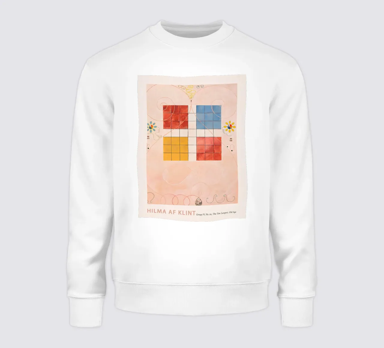 Hilma af Klint "Old Age" Abstract Grid Art Print sweatshirt van homdeco