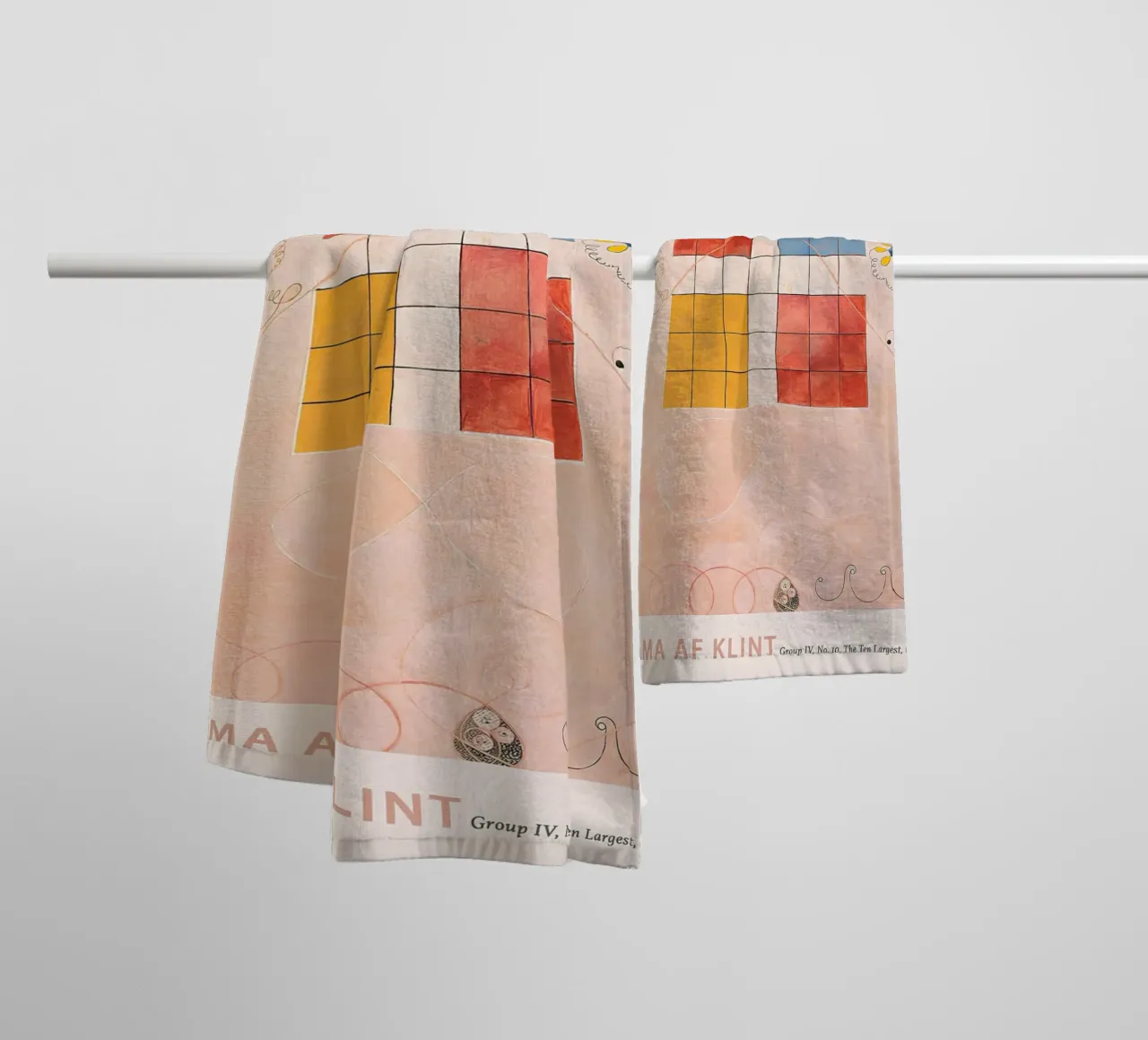 Hilma af Klint "Old Age" Abstract Grid Art Print towel by homdeco