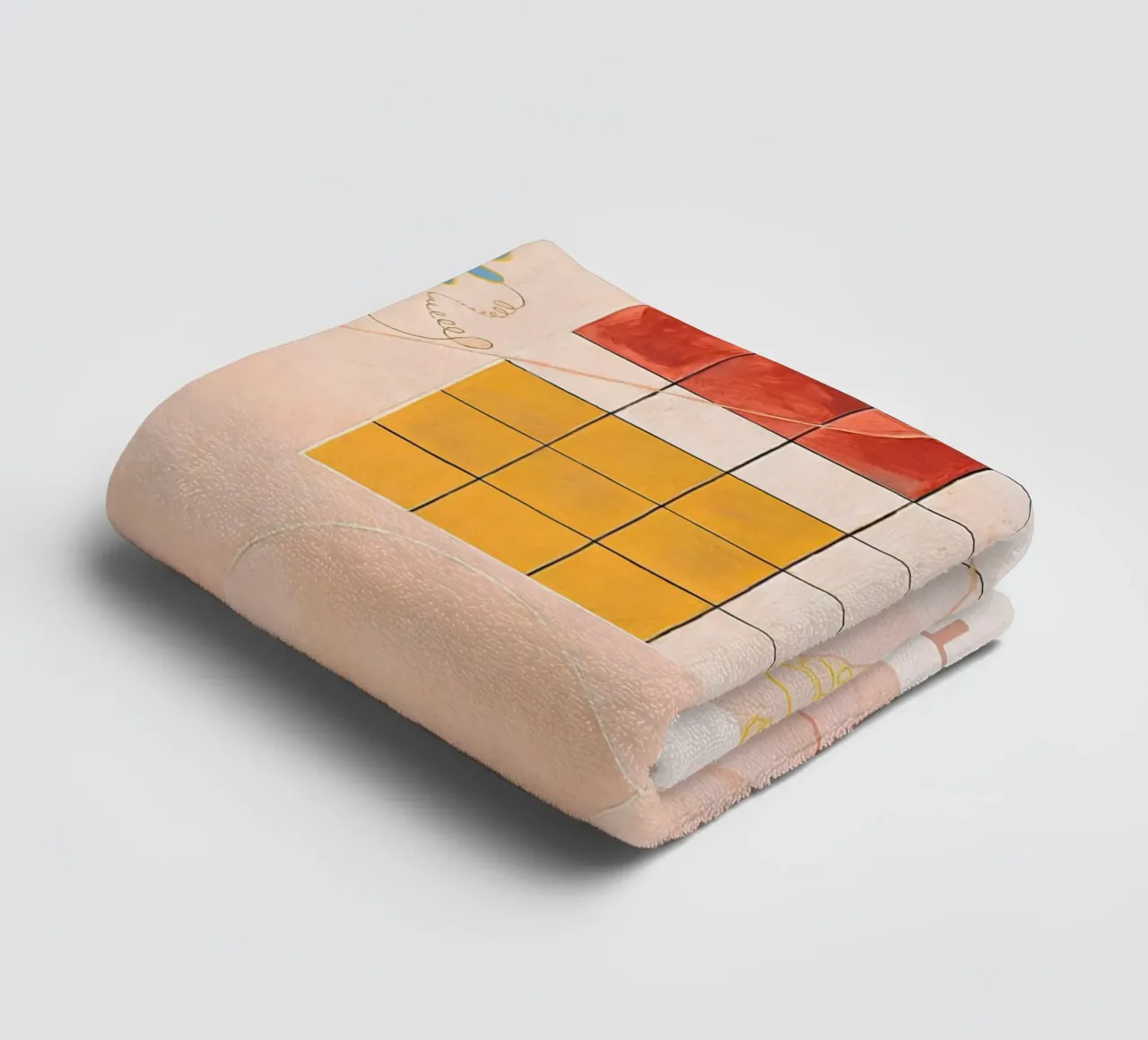 Hilma af Klint "Old Age" Abstract Grid Art Print towel by homdeco