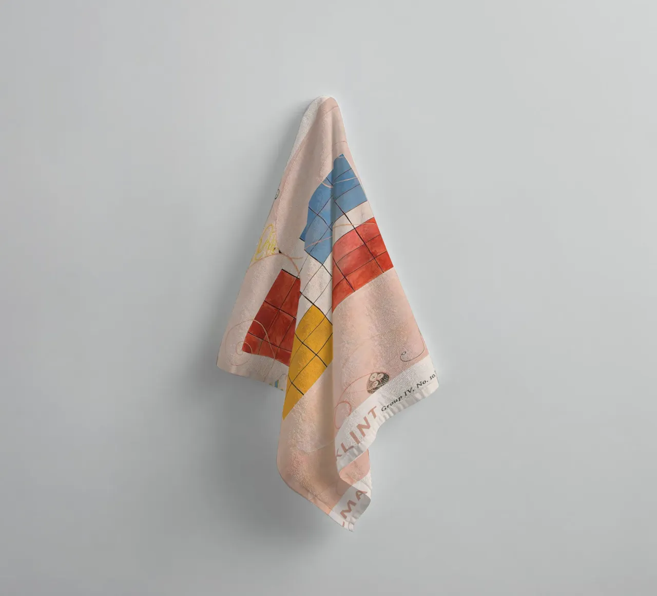 Hilma af Klint "Old Age" Abstract Grid Art Print towel by homdeco