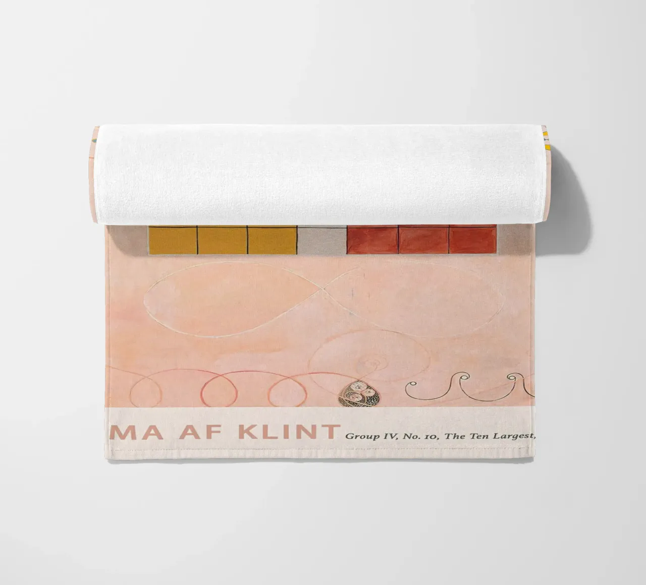 Hilma af Klint "Old Age" Abstract Grid Art Print strandhanddoek van homdeco