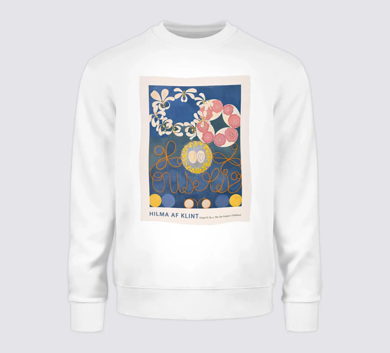 Hilma af Klint "Infanzia" Stampa astratta floreale blu felpa da homdeco