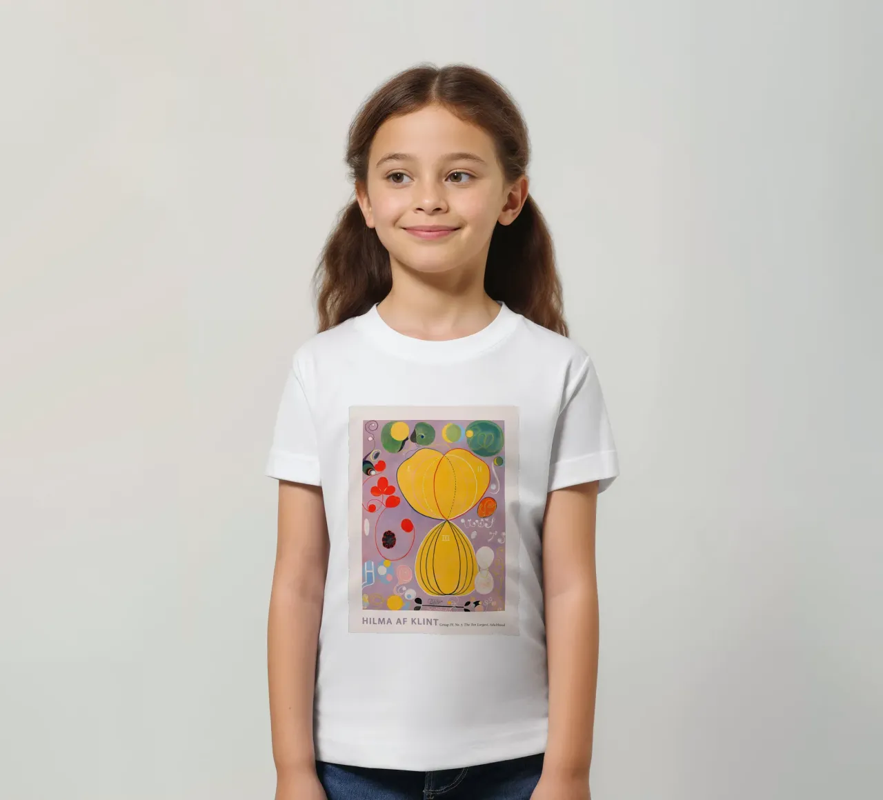 Hilma af Klint "Adulthood" Abstract Botanical Print kids t-shirt by homdeco