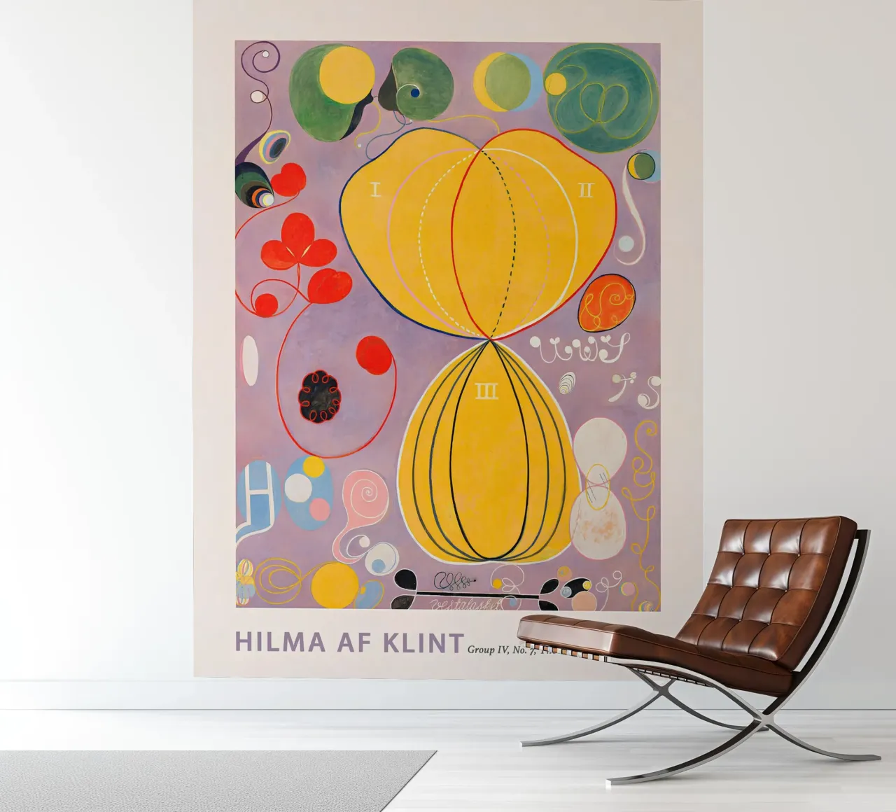 Hilma af Klint "Erwachsensein" Abstrakter botanischer Druck Fototapete von homdeco