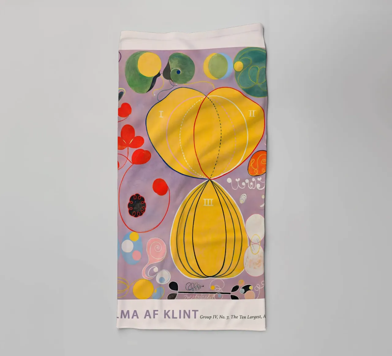 Hilma af Klint "Adulthood" Abstract Botanical Print towel by homdeco