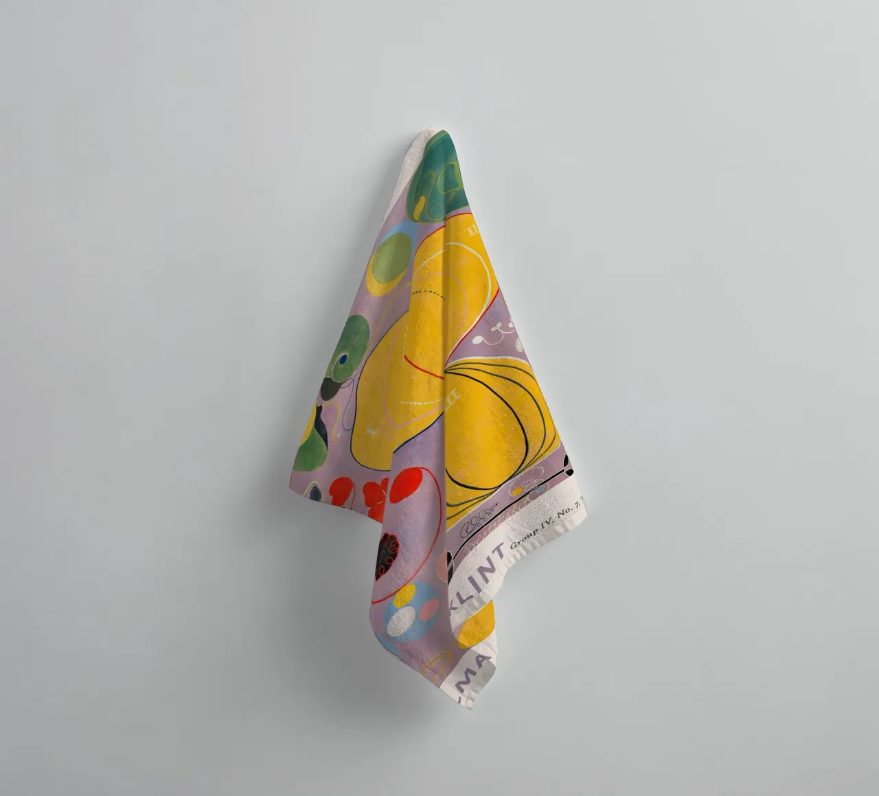 Hilma af Klint "Adulthood" Abstract Botanical Print towel by homdeco