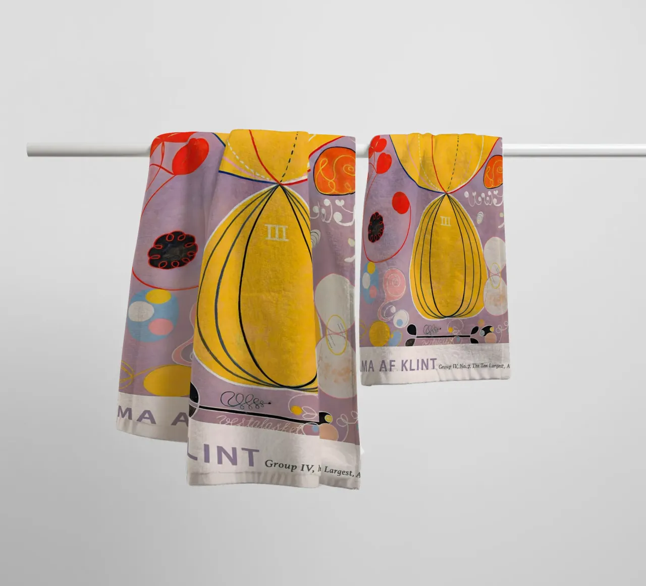 Hilma af Klint "Adulthood" Abstract Botanical Print towel by homdeco