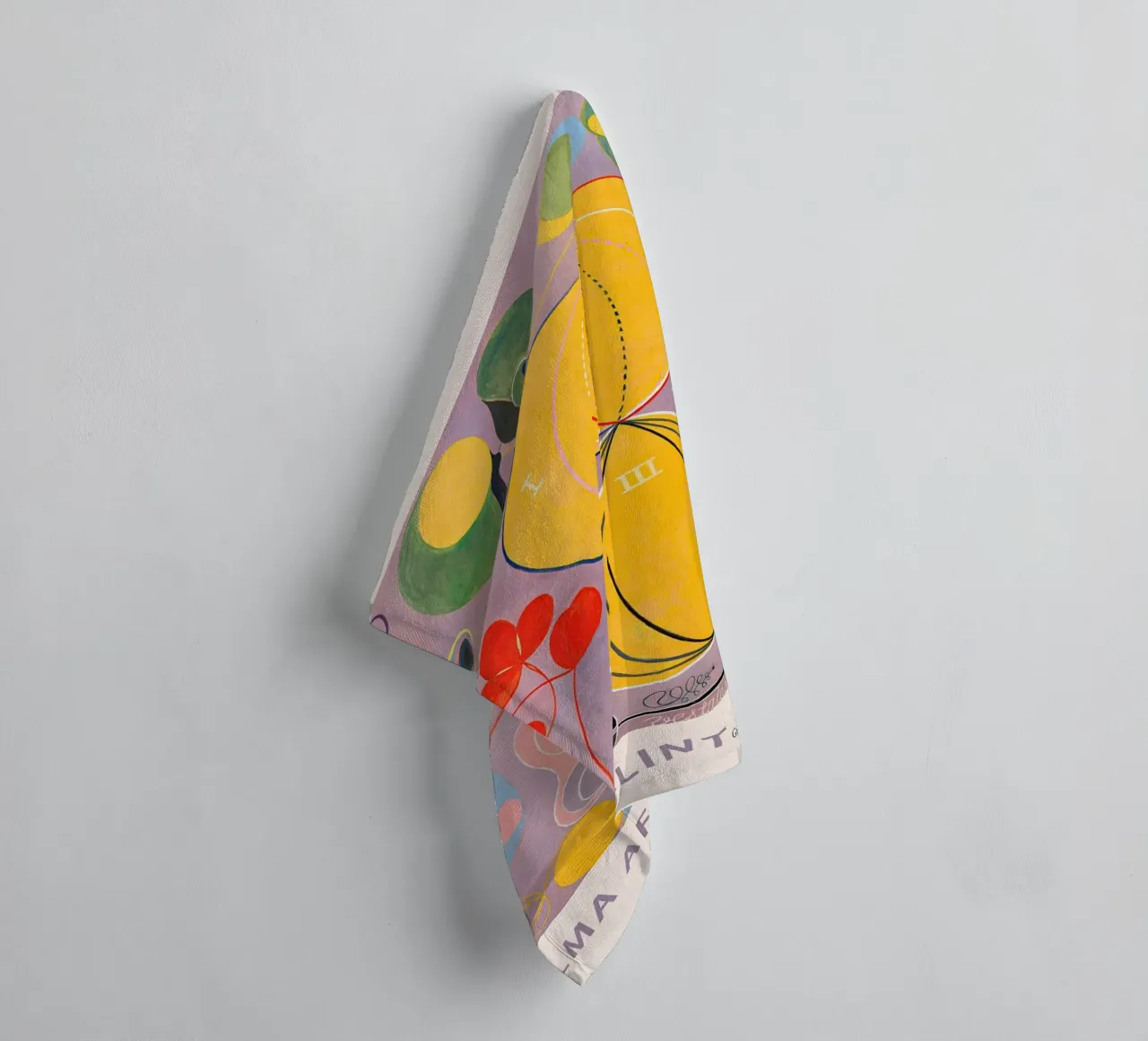 Hilma af Klint "Adulthood" Abstract Botanical Print towel by homdeco