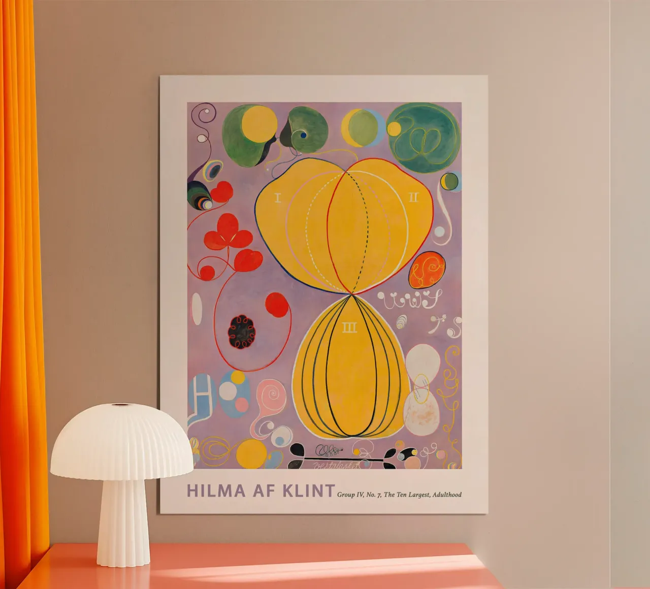 Hilma af Klint "Adulthood" Stampa botanica astratta poster con telaio in alluminio da homdeco