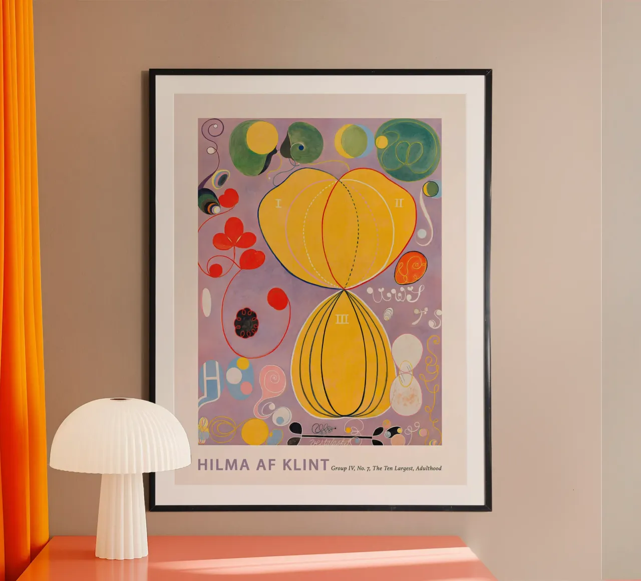 Hilma af Klint "Adulthood" Stampa botanica astratta poster con telaio in alluminio da homdeco