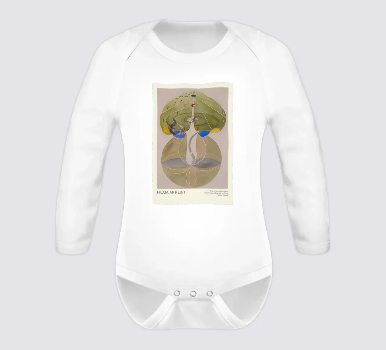 Hilma af Klint "Tree of Knowledge No. 2" Abstract Nature long-sleeve baby romper by homdeco