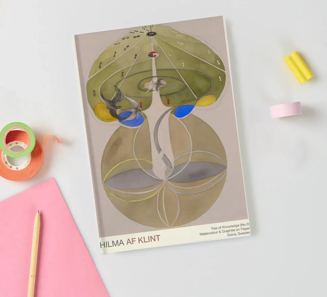 Hilma af Klint "L'arbre de la connaissance n° 2" Nature abstraite carnet de notes de homdeco