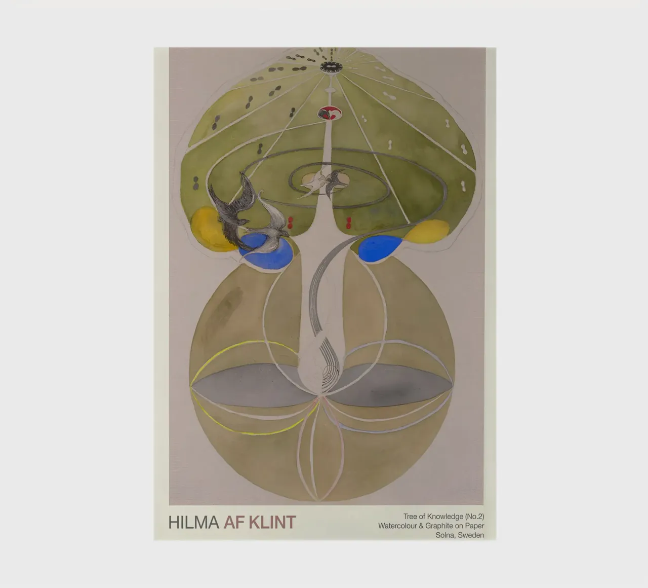 Hilma af Klint "L'arbre de la connaissance n° 2" Nature abstraite carnet de notes de homdeco