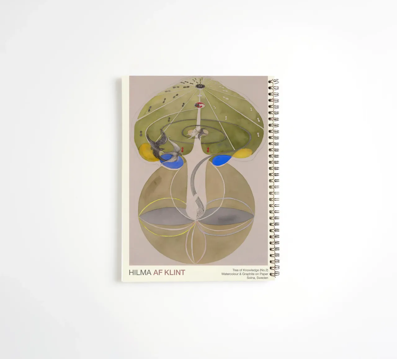 Hilma af Klint "Tree of Knowledge No. 2" Abstract Nature spiral notebook by homdeco