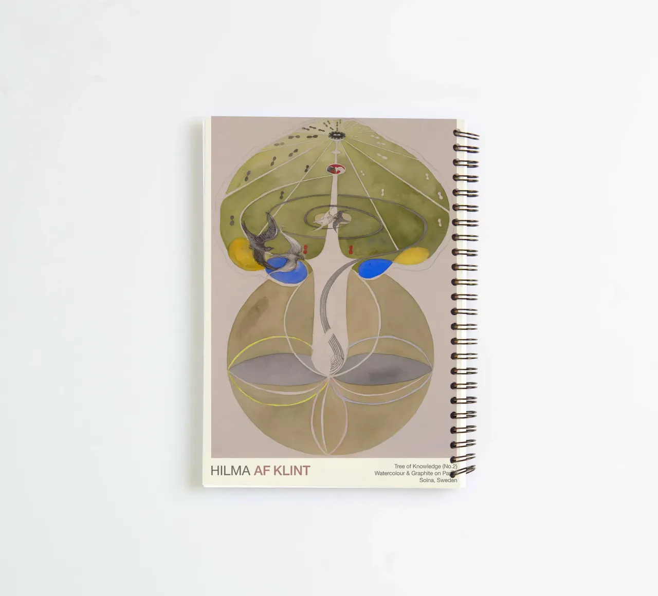 Hilma af Klint "Tree of Knowledge No. 2" Abstract Nature spiral notebook by homdeco