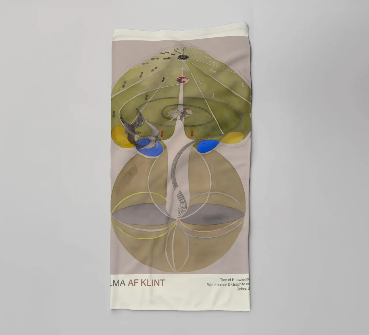 Hilma af Klint "Albero della conoscenza n. 2" Natura astratta asciugamano da bagno da homdeco