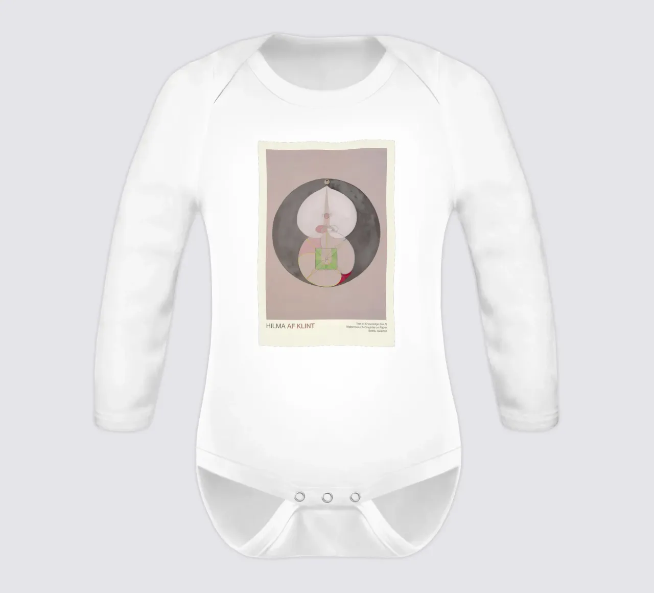 Hilma af Klint "Tree of Knowledge No. 7" Abstract Core long-sleeve baby romper by homdeco
