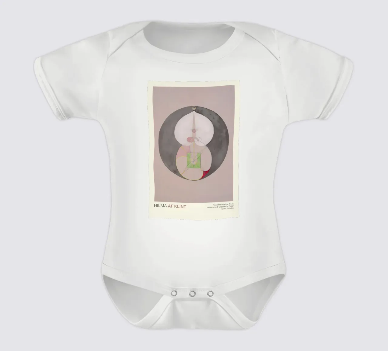 Hilma af Klint "Tree of Knowledge No. 7" Abstract Core short-sleeve baby romper by homdeco
