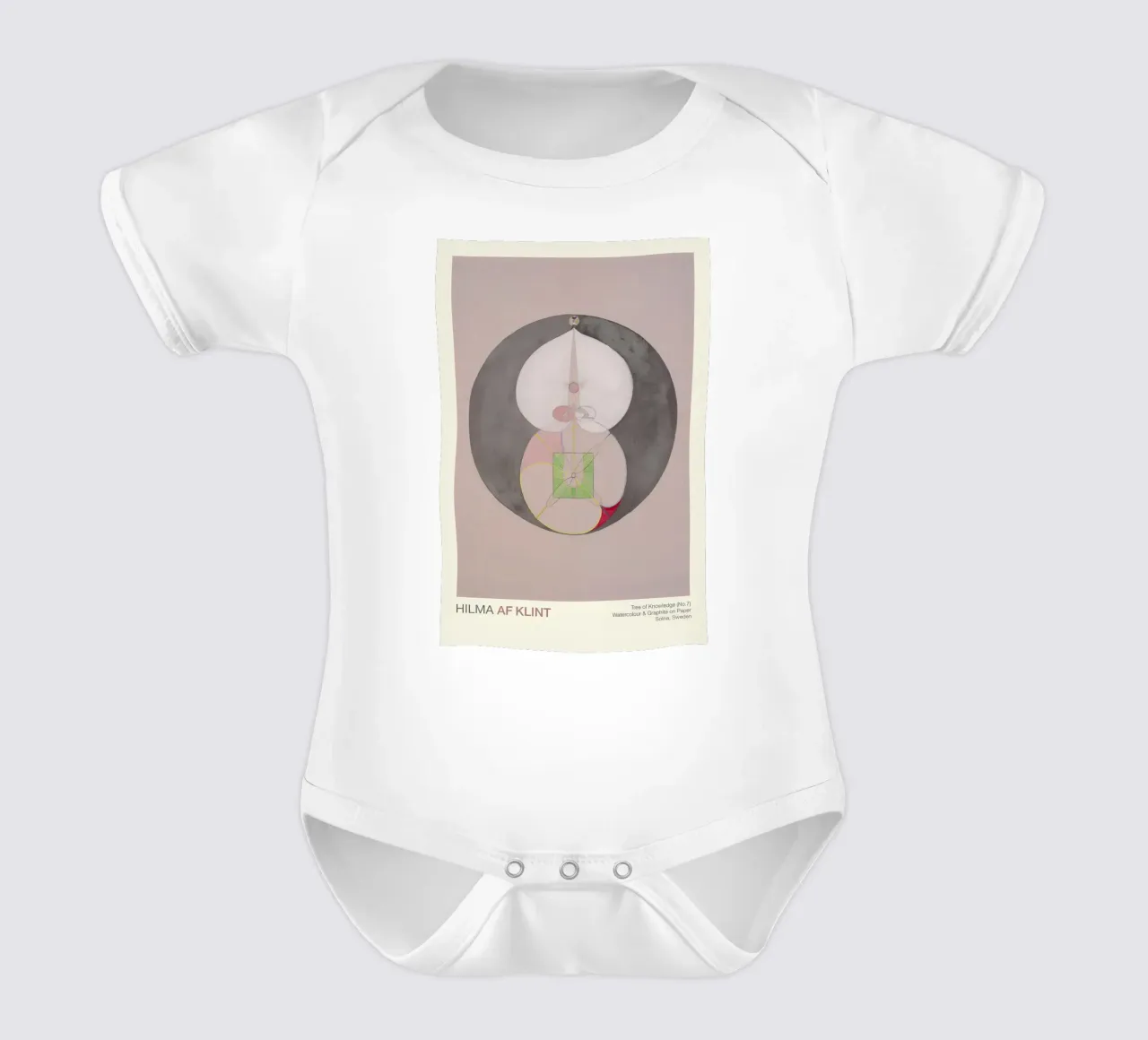 Hilma af Klint "Albero della conoscenza n. 7" Nucleo astratto body neonato maniche corte da homdeco