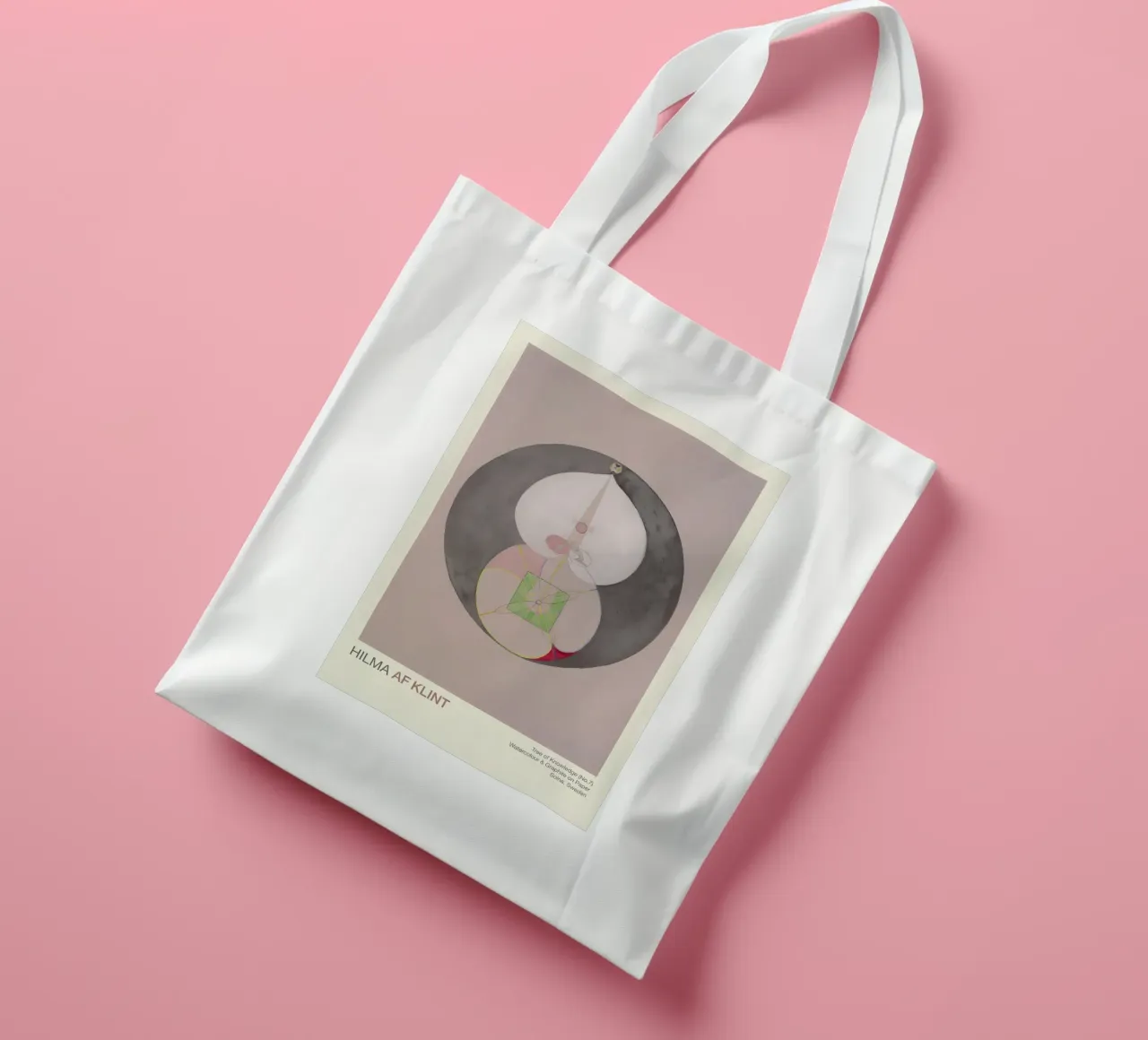 Hilma af Klint "Albero della conoscenza n. 7" Nucleo astratto borsa in juta da homdeco