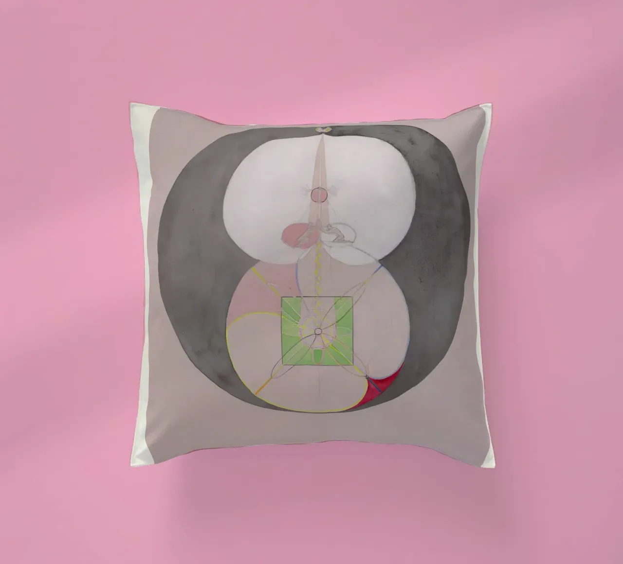 Hilma af Klint "Tree of Knowledge No. 7" Abstract Core decorative cushion by homdeco