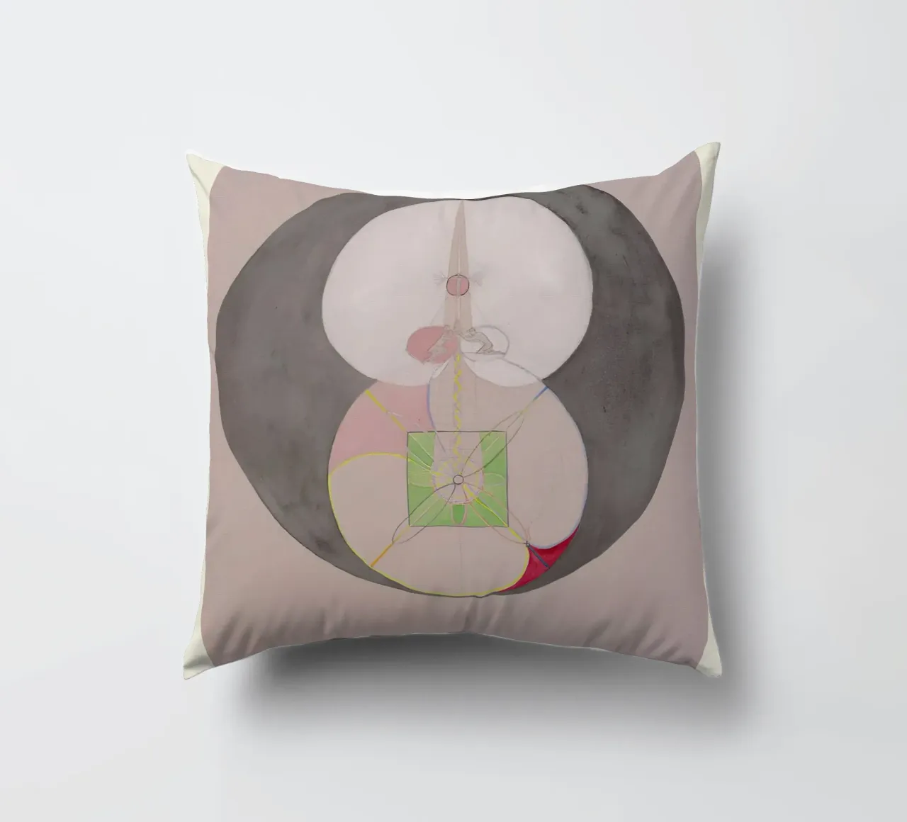 Hilma af Klint "Tree of Knowledge No. 7" Abstract Core decorative cushion by homdeco