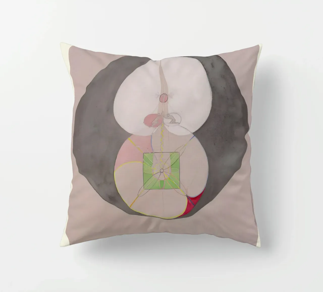 Hilma af Klint "Tree of Knowledge No. 7" Abstract Core decorative cushion by homdeco