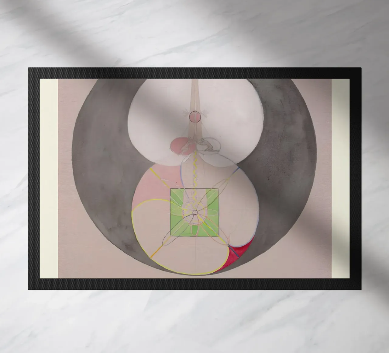 Hilma af Klint "Baum der Erkenntnis Nr. 7" Abstrakter Kern Fußmatte von homdeco