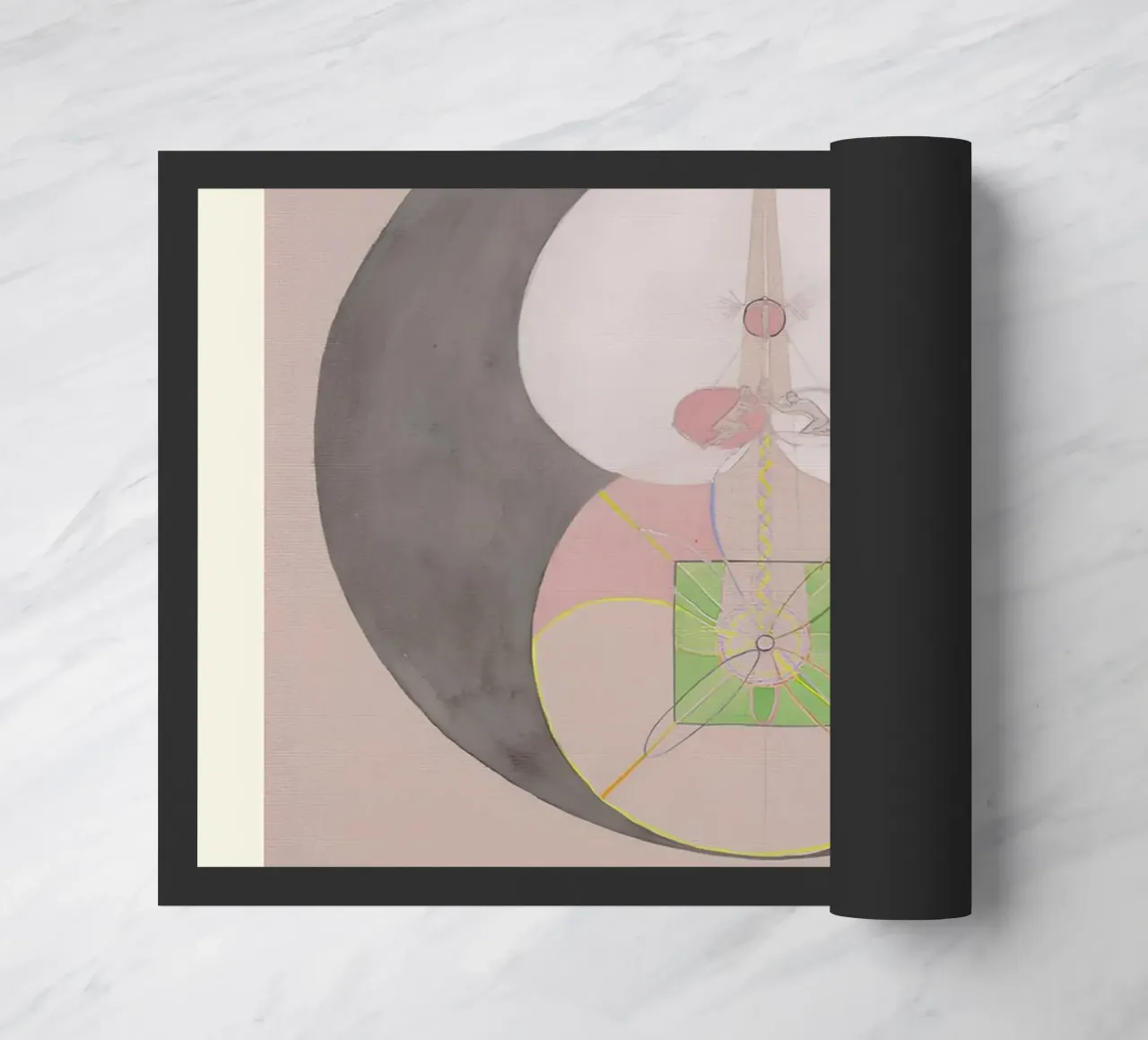 Hilma af Klint "Albero della conoscenza n. 7" Nucleo astratto zerbino da homdeco
