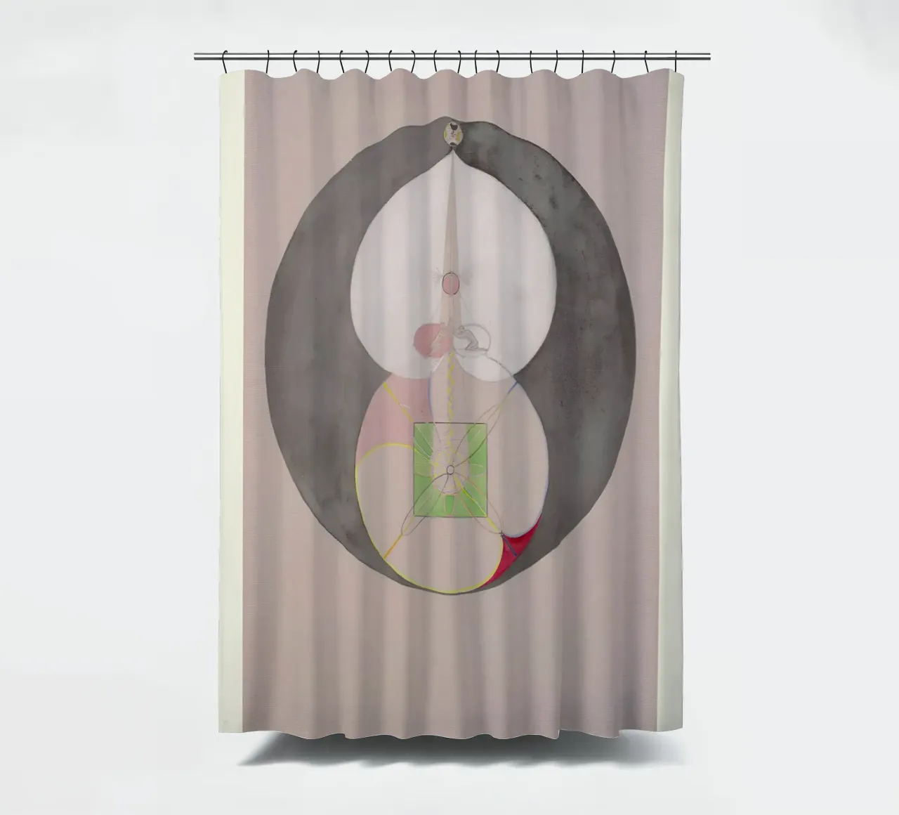 Hilma af Klint "Tree of Knowledge No. 7" Abstract Core shower curtain by homdeco