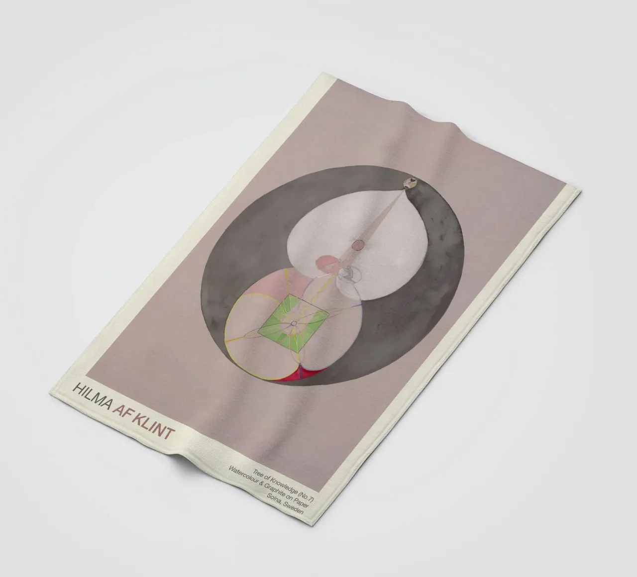 Hilma af Klint "Baum der Erkenntnis Nr. 7" Abstrakter Kern Fleecedecke von homdeco