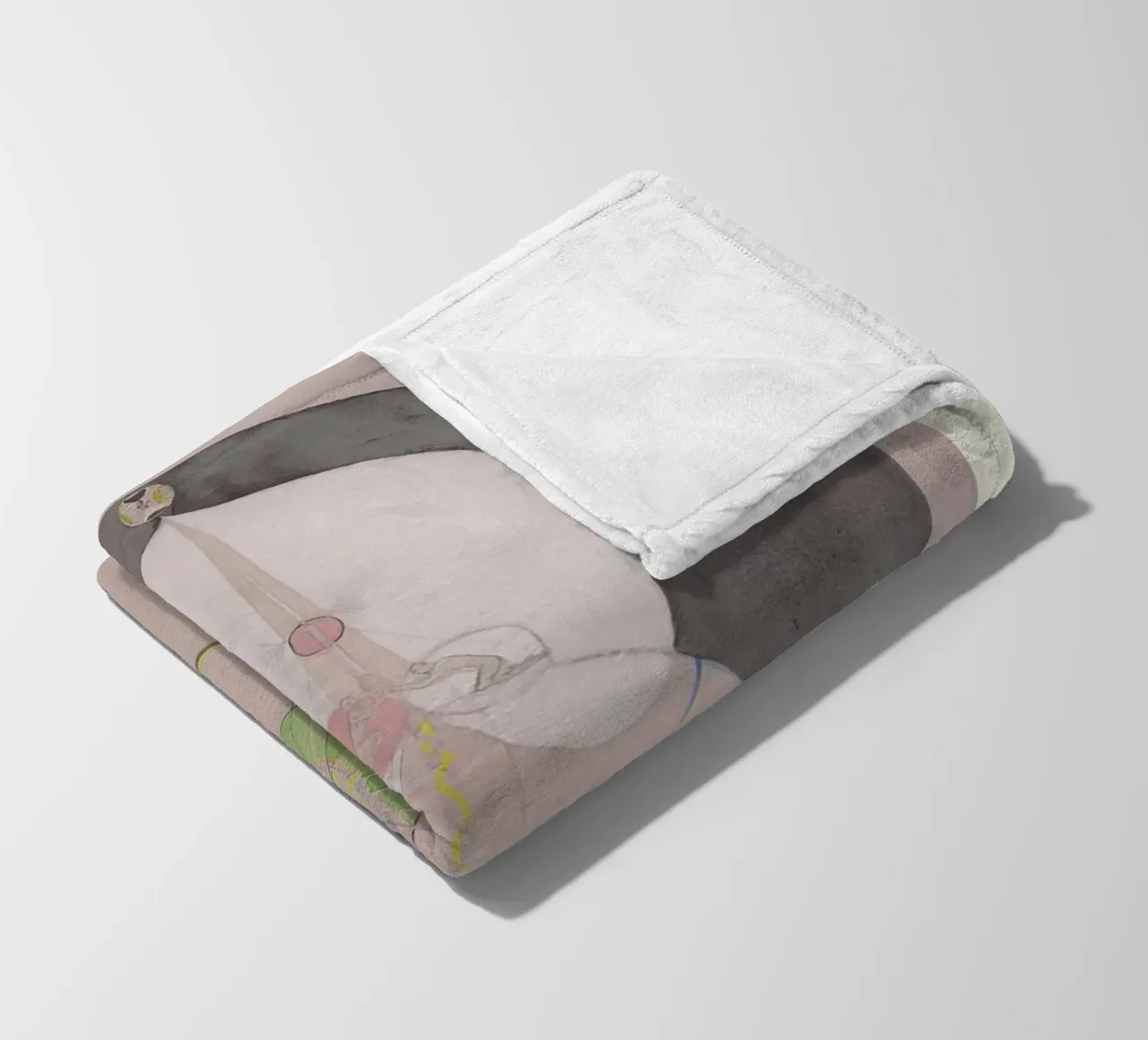 Hilma af Klint "Baum der Erkenntnis Nr. 7" Abstrakter Kern Fleecedecke von homdeco