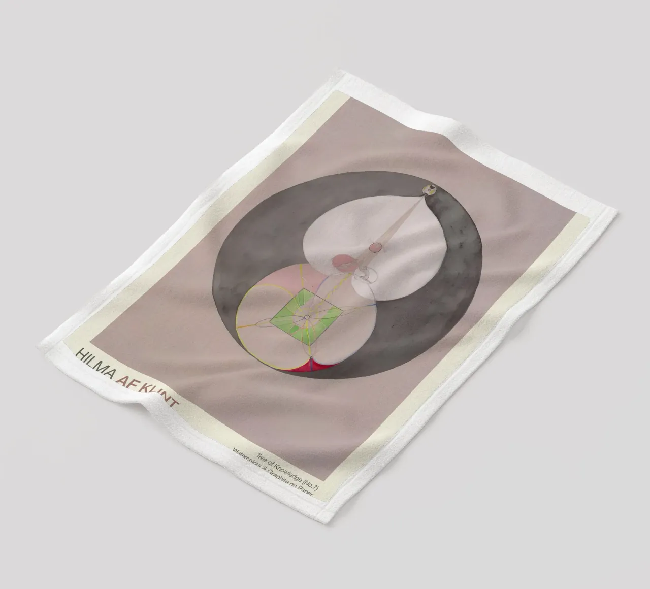 Hilma af Klint "Baum der Erkenntnis Nr. 7" Abstrakter Kern Fleecedecke von homdeco