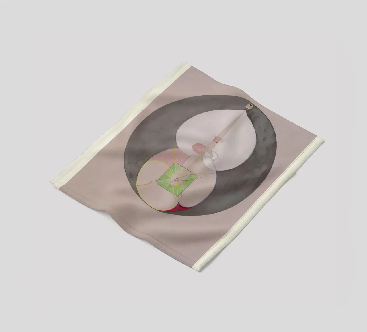 Hilma af Klint "Baum der Erkenntnis Nr. 7" Abstrakter Kern Fleecedecke von homdeco