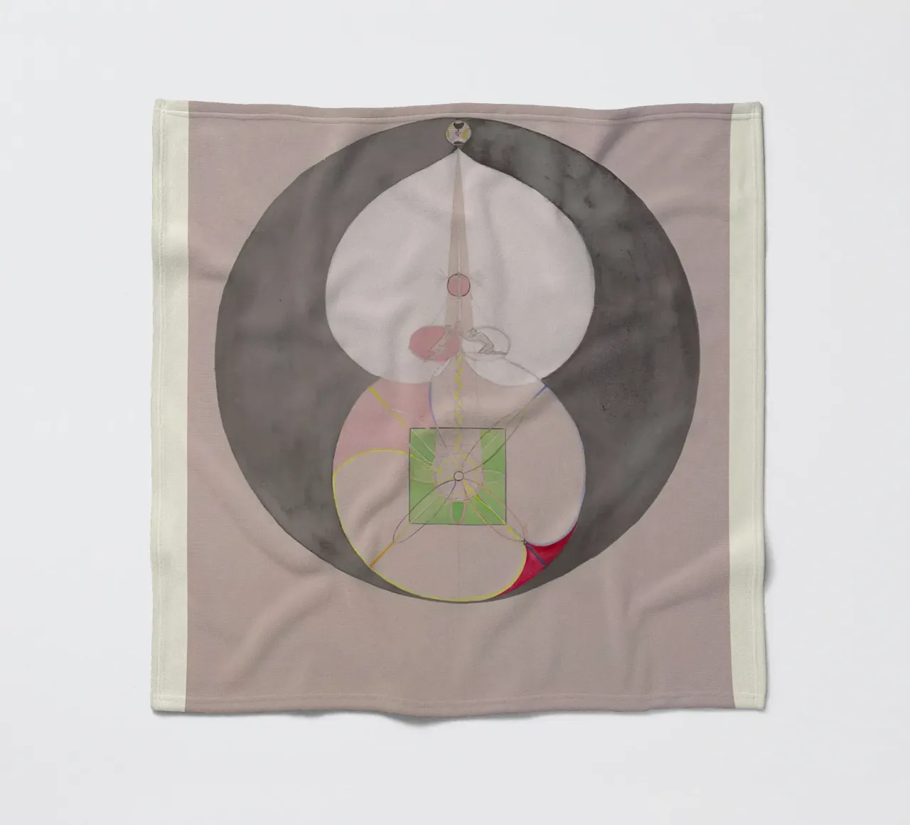Hilma af Klint "Baum der Erkenntnis Nr. 7" Abstrakter Kern Fleecedecke von homdeco