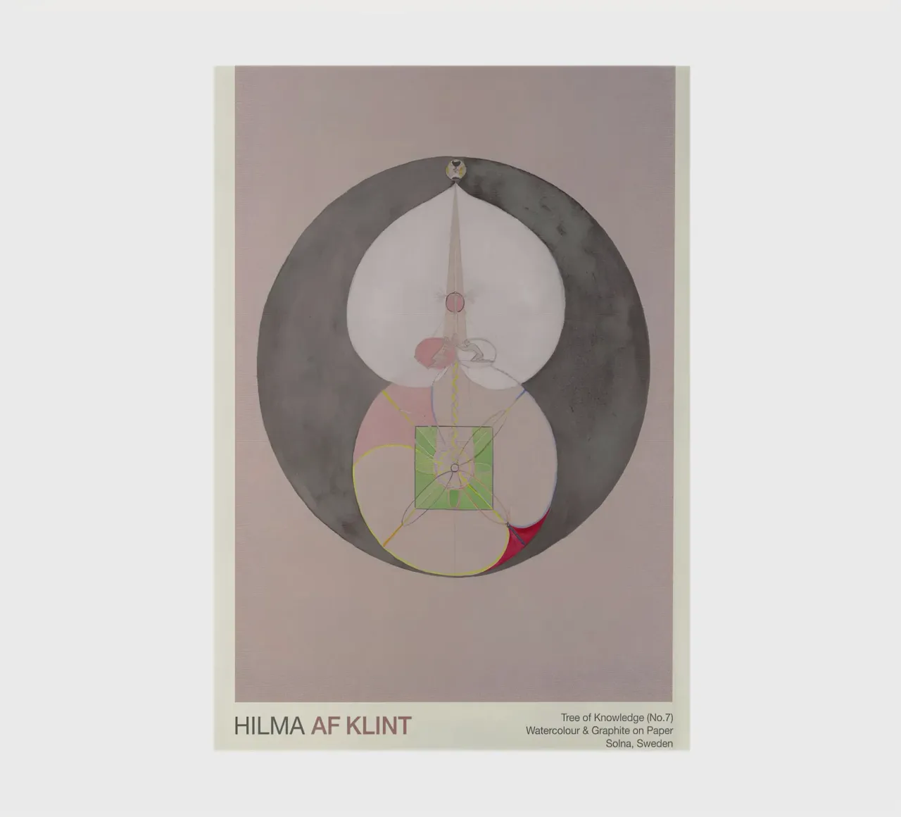 Hilma af Klint "L'arbre de la connaissance n° 7" Abstrait Noyau carnet de notes de homdeco