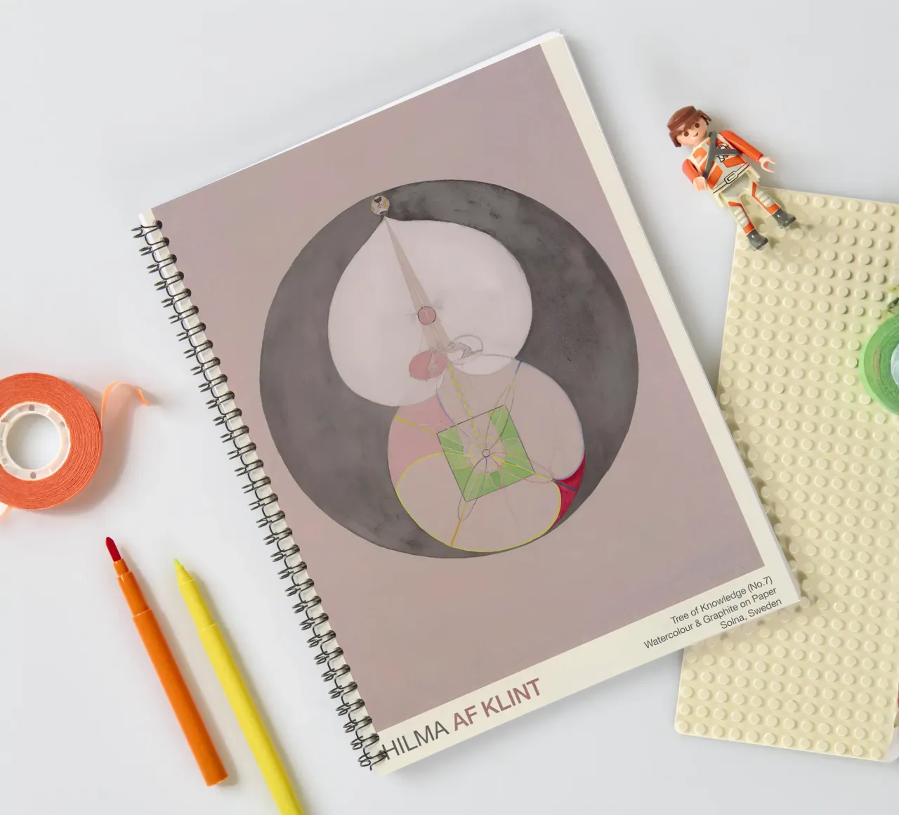 Hilma af Klint "Tree of Knowledge No. 7" Abstract Core spiral notebook by homdeco