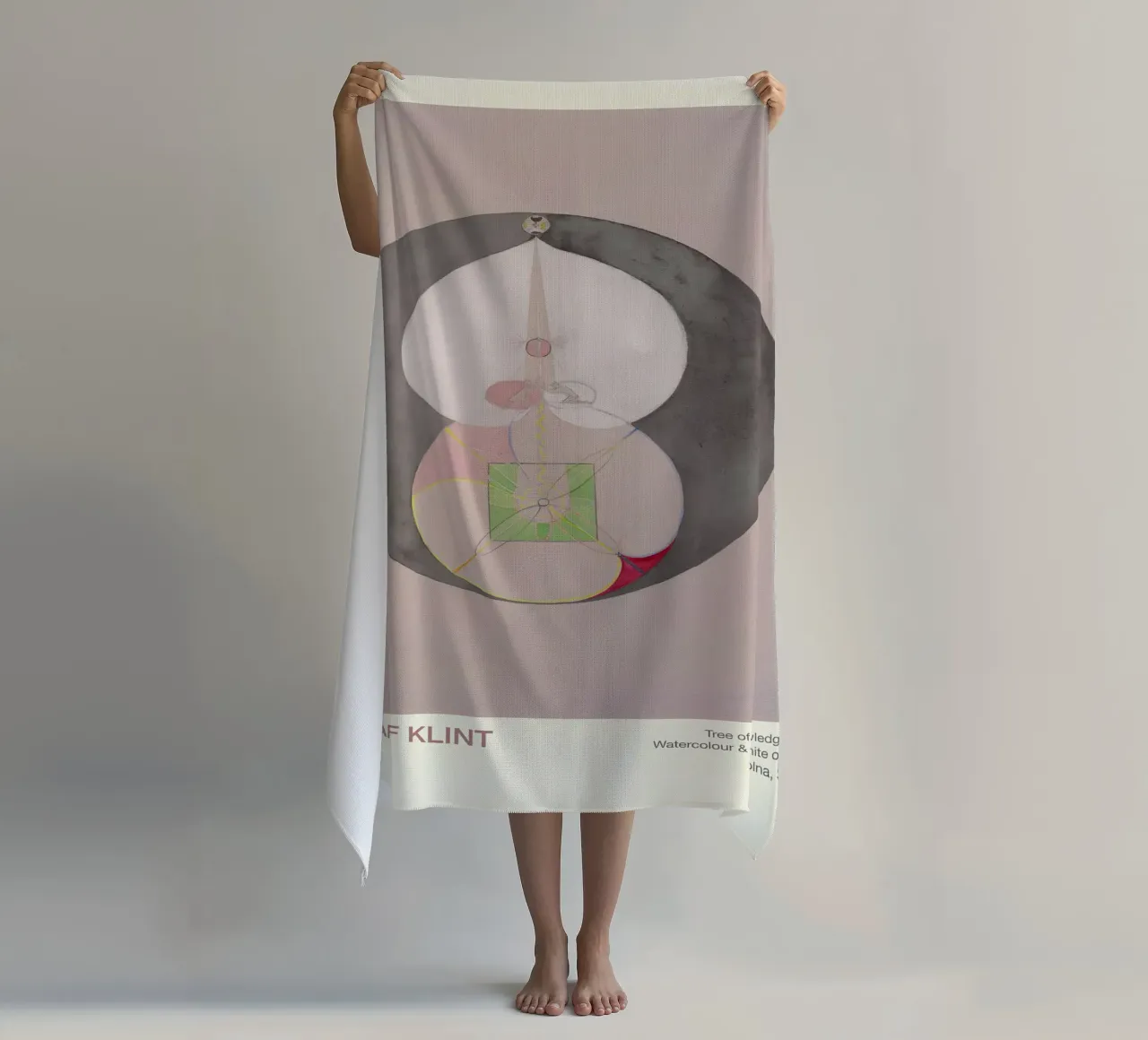 Hilma af Klint "Tree of Knowledge No. 7" Abstract Core beach towel by homdeco