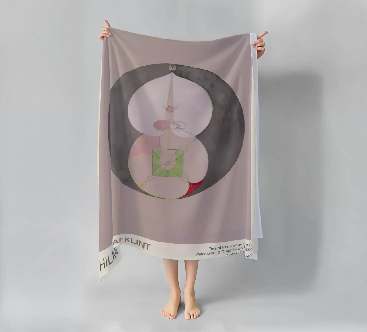 Hilma af Klint "Tree of Knowledge No. 7" Abstract Core beach towel by homdeco