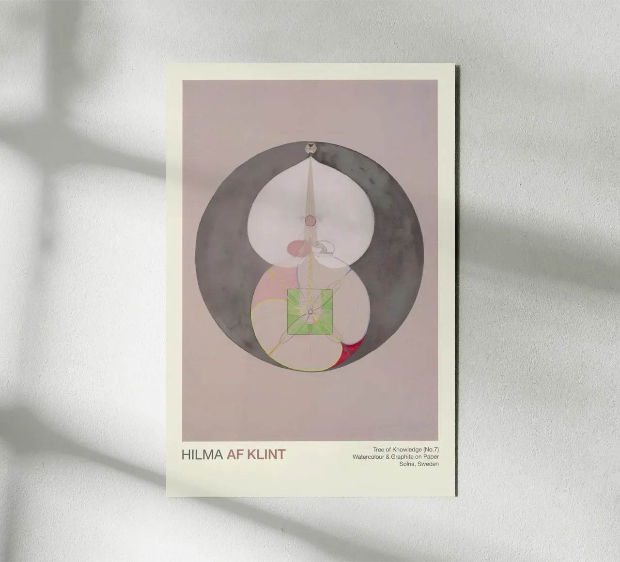 Hilma af Klint "Tree of Knowledge No. 7" Abstract Core alu-dibond by homdeco